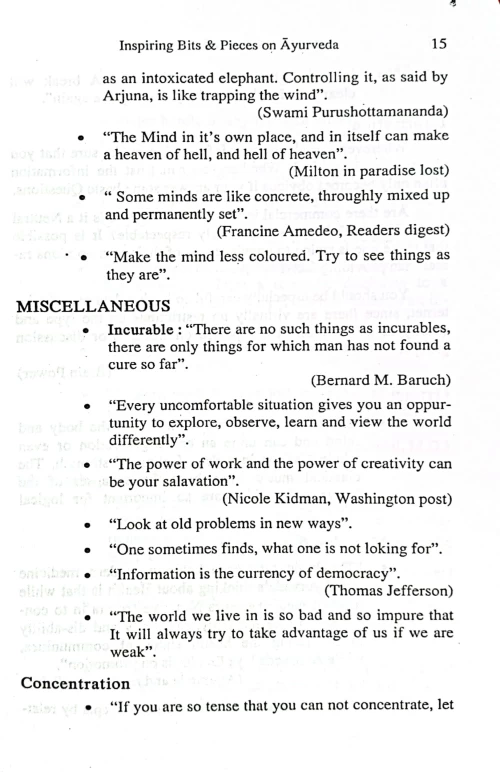 INSPIRING BITS & PIECES ON AYURVEDA